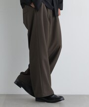 ポリエステルツイル ワイドパンツ