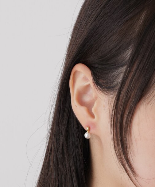 イミテーションパールシンプルピアス
