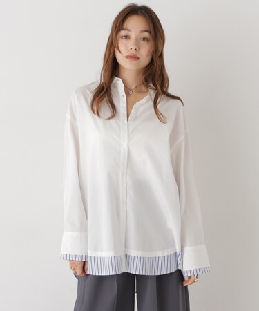 レイヤードライクワイドシルエットシャツ