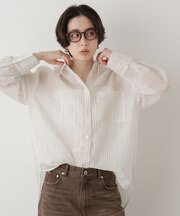 シアーストライプシャツ