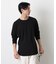 ミニワッフルクルーネックTシャツ 長袖
