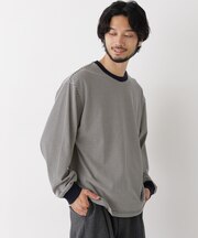 コーマコットン先染めボーダーTシャツ 長袖