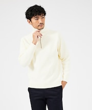 【定番人気】12ゲージ 畦編み ハーフジップ ニット