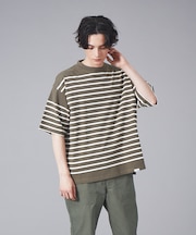 【MONTKEMMEL / モンケメル】別注 ボーダー オーバーサイズ クルーネ