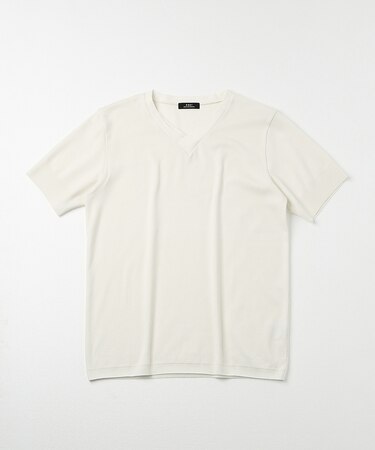 セーターマシーン Vネック 半袖ニットTシャツ