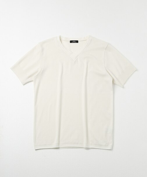 セーターマシーン Vネック 半袖ニットTシャツ