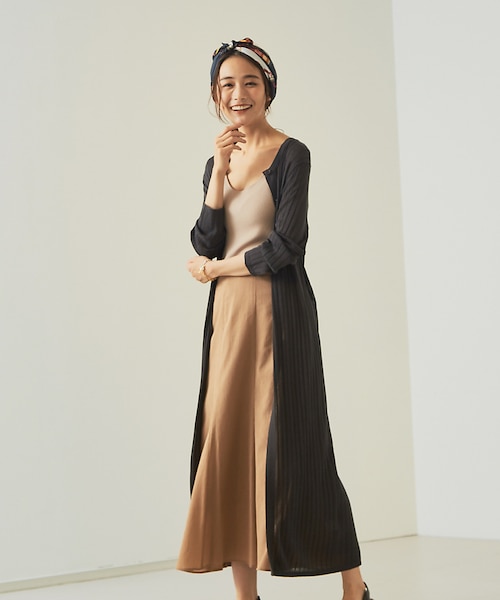 Alice Auaa ロングカーディガン alice auaa コットンニットロングカーディガン 黒 ゴシック
