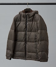 【撥水】700FP ウールライク ダウンジャケット/フードブルゾン