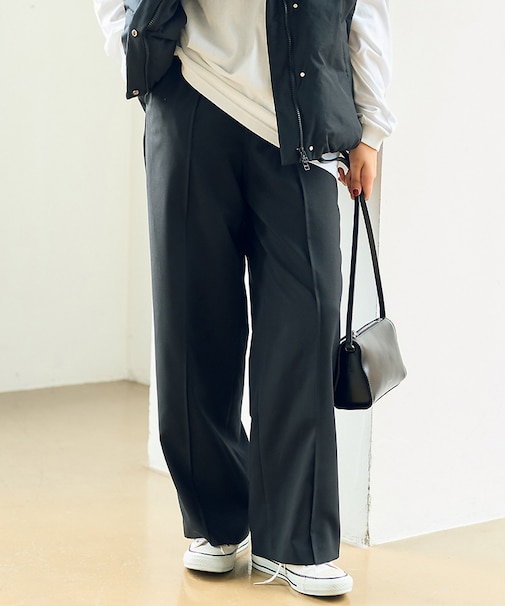 ウールライクイージーストレートパンツ