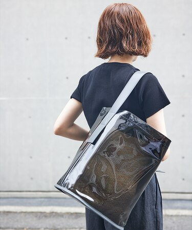 PVCトート(ジュートポーチ付き)/A4トートバッグ