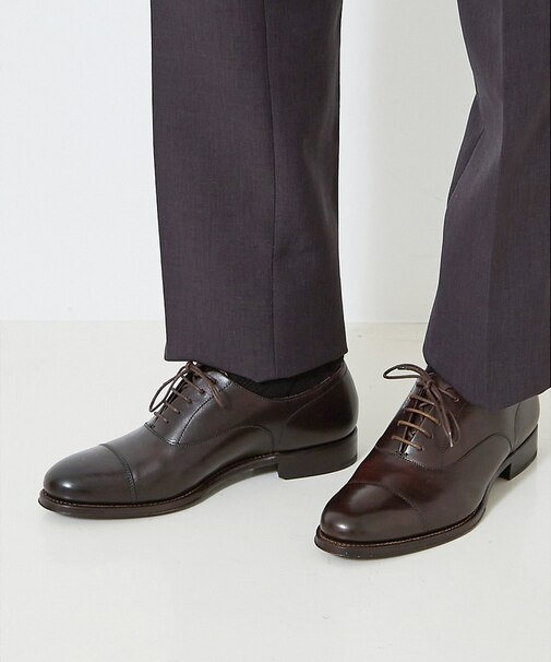 【定番】グッドイヤーウェルト 内羽根 ストレートチップシューズ