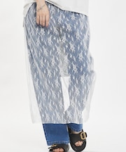 チュールレースレイヤードスカート