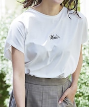 刺繍ロゴTシャツ