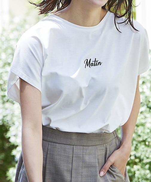 刺繍ロゴTシャツ