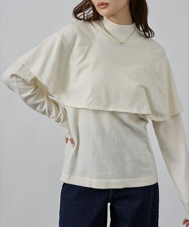 ハイネックケーププルオーバー