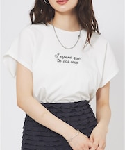 刺繍ロゴTシャツ