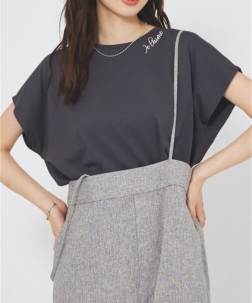 刺繍ロゴTシャツ