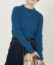 プチハイネックリブプルオーバー