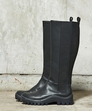 【LAROUTE】サイドゴア ロング ブーツ