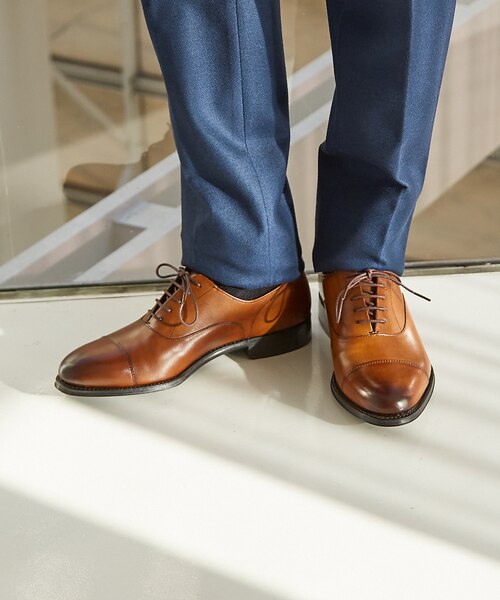 alfredoBANNISTER グッドイヤーウェルト 内羽根 ストレートチップ 定番】グッドイヤーウェルト 内羽根 ストレートチップシューズ