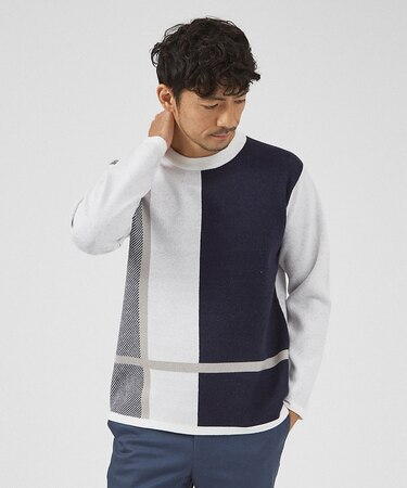 【パネル切替】カシミヤタッチ ジャガード ニット