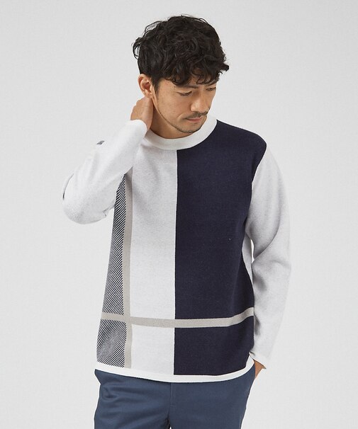 【パネル切替】カシミヤタッチ ジャガード ニット