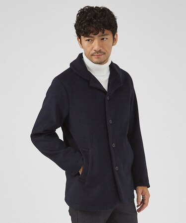 【シャギーニット】メルトン ショール ブルゾン