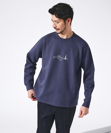 【CITY】シルキーダンボール 刺繍 プルオーバー / スウェット