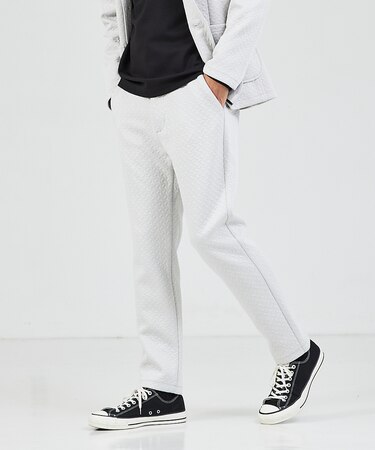 【セットアップ対応/MASCHILE】3Dジャガード パンツ