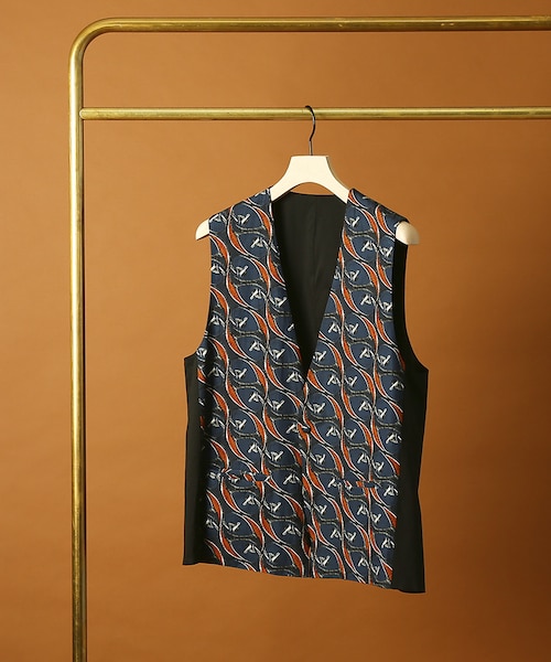 セットアップ対応】アフリカンバティック柄 リバーシブル ベスト