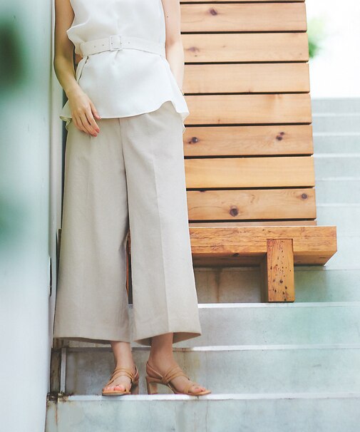 シェルタリングクロップドパンツ