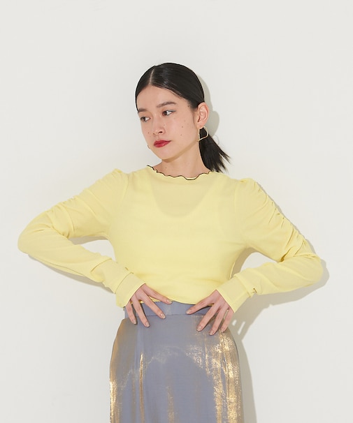 【前後着用可】2WAY配色メロウシャーリングロンT