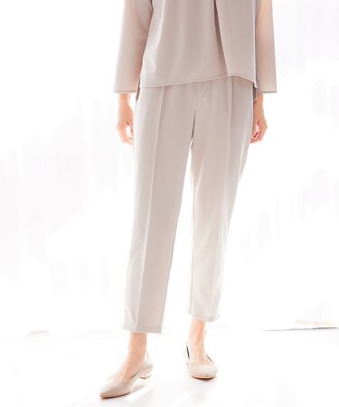 カットジョーゼットイージーテーパードパンツ