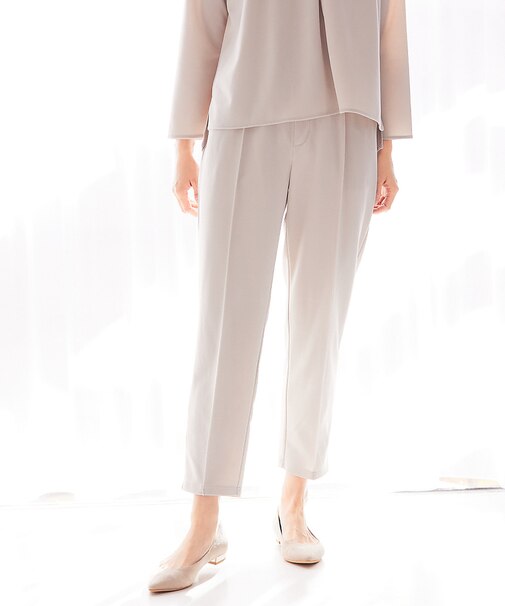 カットジョーゼットイージーテーパードパンツ