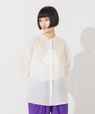 【WEB限定商品】シフォン刺繍ブラウス