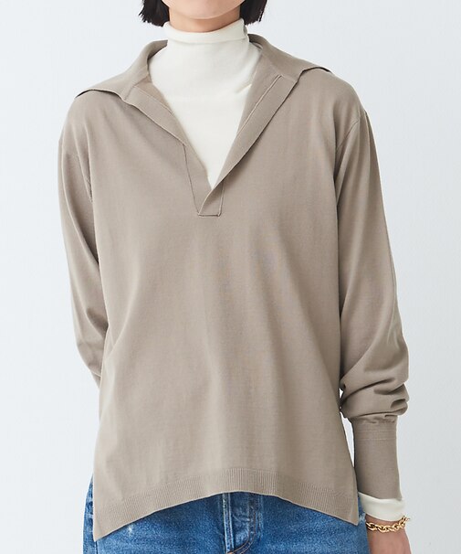 【COCUCA】スキッパープルオーバー