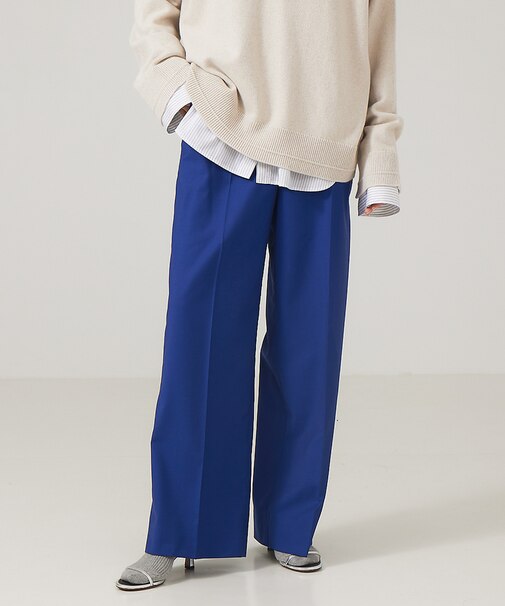 【NEHERA】ハイウエストワイドトラウザーズ