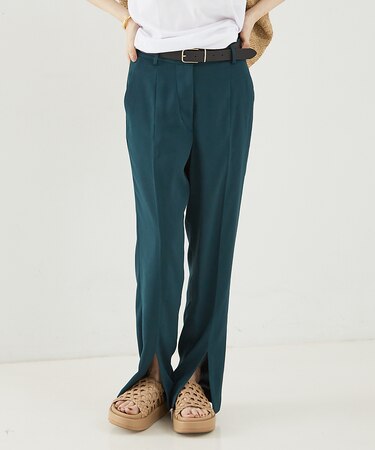 【COCUCA】フロント スリットパンツ