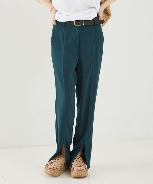 【COCUCA】フロント スリットパンツ