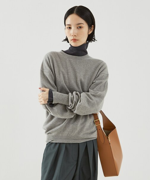 【COCUCA】ウールクルーニットプルオーバー