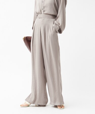 【COCUCA】エコポリエステル イージートラウザー