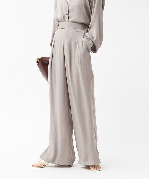 【COCUCA】エコポリエステル イージートラウザー