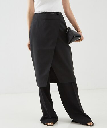 【ROHE】膝丈ラップスカート