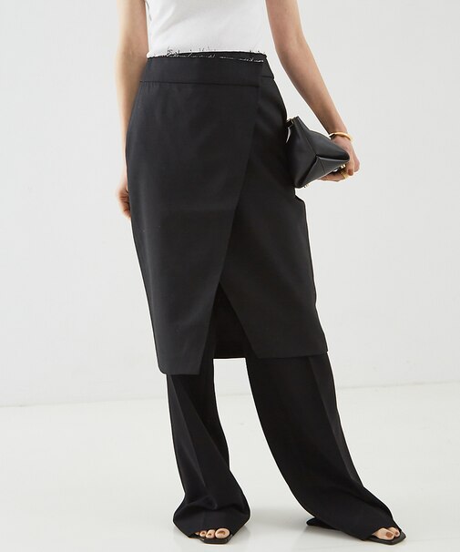 【ROHE】膝丈ラップスカート