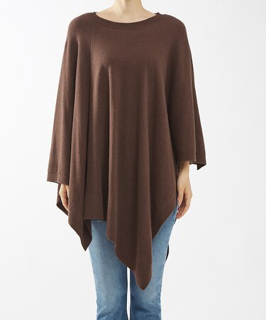 【COCUCA】カシミヤドレープニットポンチョ