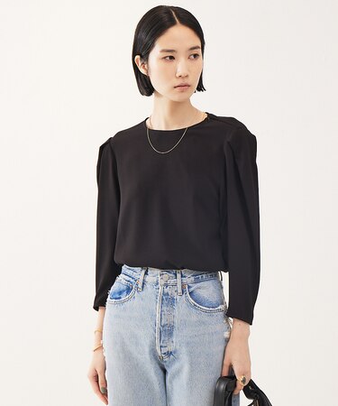 【COCUCA】タックスリーブブラウス