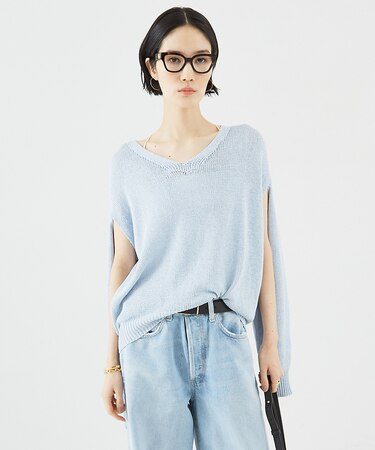 【COCUCA】リネンシルクプルオーバー