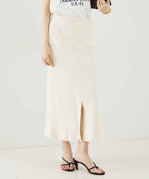 【COCUCA】ツィードバイヤススカート