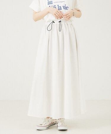 ナイロンストレッチロングスカート