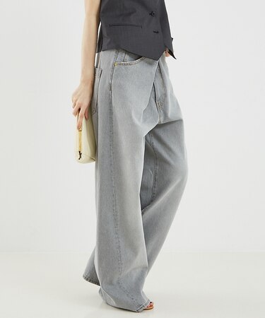 【DARKPARK】INES FOLD OVER DENIM ASIAN FIT